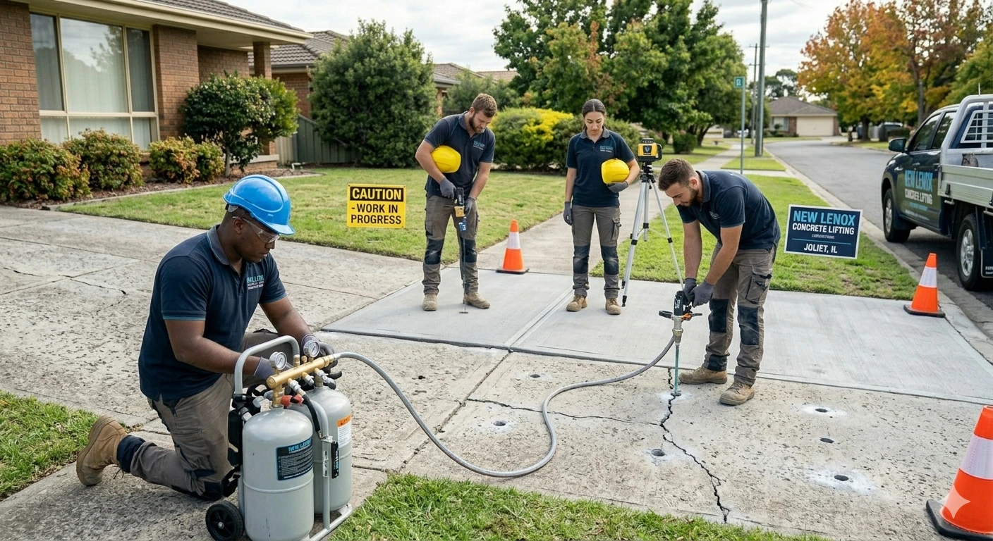 Concrete leveling and lifting service in Joliet IL