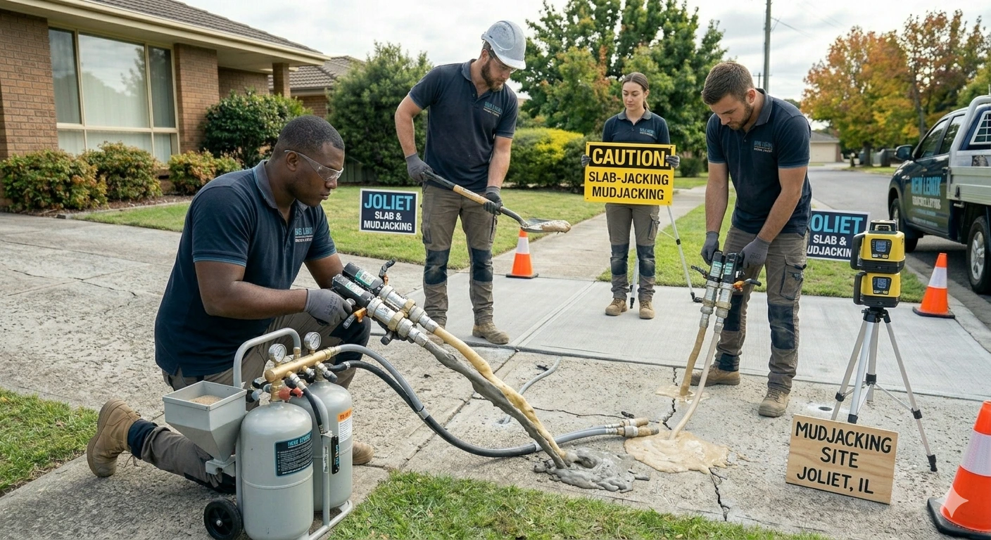 Slab jacking and mudjacking service in Joliet IL